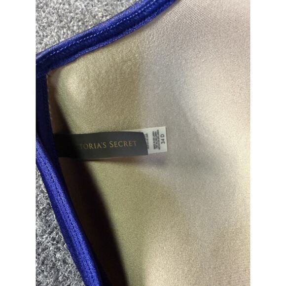 Rare Victoria Secret Bikini Blue Push Up Top & NWT Gold Chain Bottom Swimwear - Picture 6 of 8